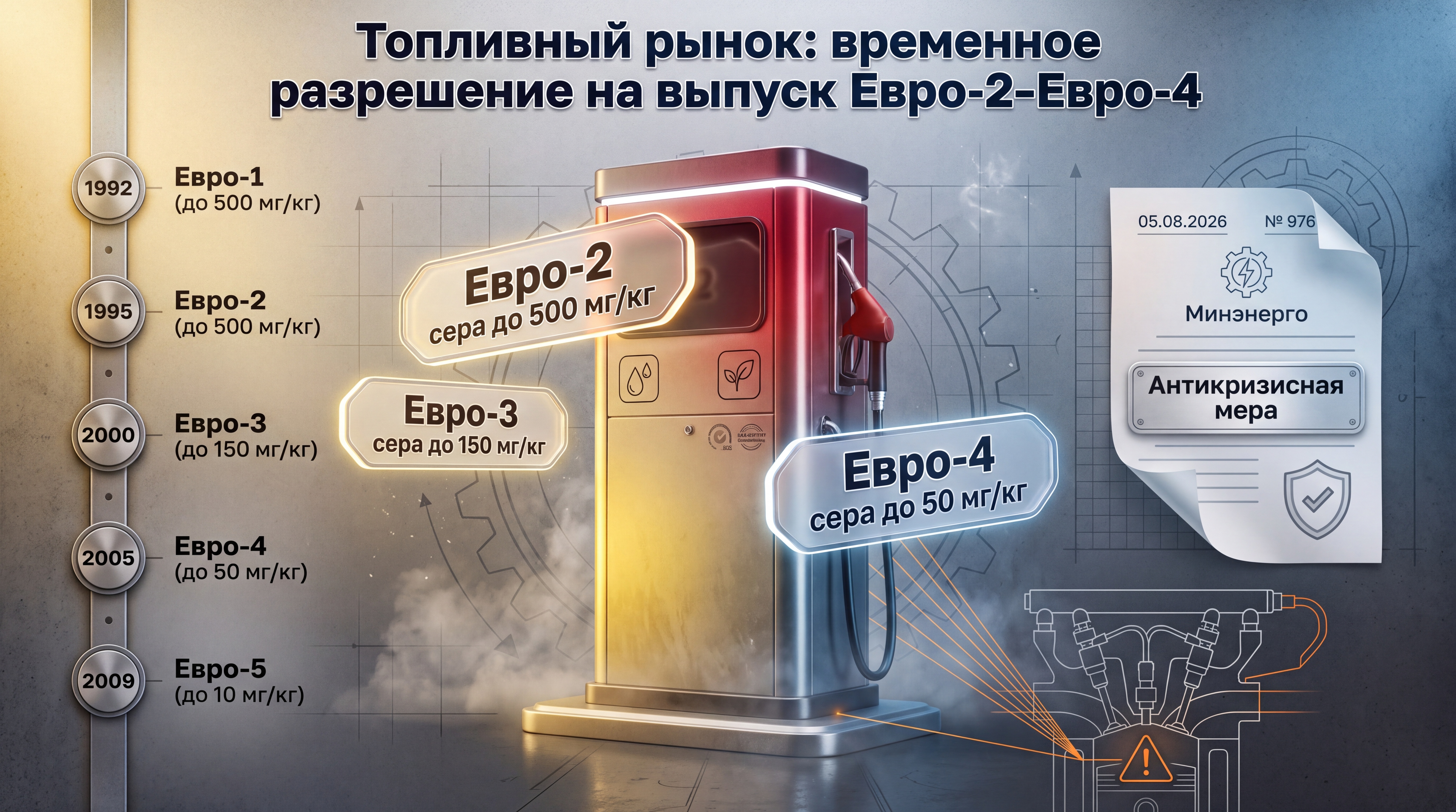 Топливный рынок: что значит временное разрешение на выпуск Евро‑2–Евро‑4?